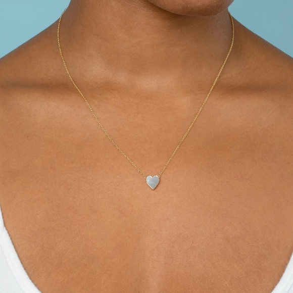 The Last Line Jewelry The Last Line Mother Of Pearl Heart Necklace